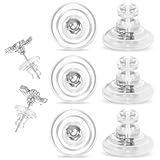 Mabor 10 Stück Ohrstecker Verschluss Silikon Hypoallergene Ohrring Verschluss Silikon Weiche Ohrring Stopper Ersatz Ohrringverschluss für die Meisten Ohrringe