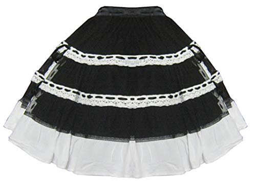 Steampunk Gothic Victorian Lolita Retro Swing Vintage Style Lace, Tulle & Mesh Skirt