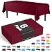 6-Pack Premium Plastic Tablecloth 54in. x 108in. Rectangle Plastic Table cover - Burgundy