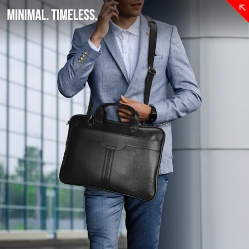 Image of FATMUG Men's Laptop Messenger Shoulder Bag - Office & Business Trips - Expandable Bottom