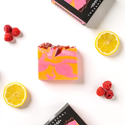 Finchberry Handmade Natural Raspberry Scented Soap Bar (Tart Me Up), Moisturizing Shea Butter & Coconut Oil, Vegan, Gluten Free & Sulfate Free, Made With Sustainable Ingredients, 4.5 Oz #TOP1