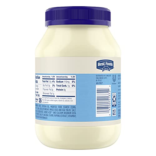 Best Foods Mayonnaise Light Mayo For A Creamy Sandwich Spread or Condiment Made With 100% Cage-Free Eggs 30 oz