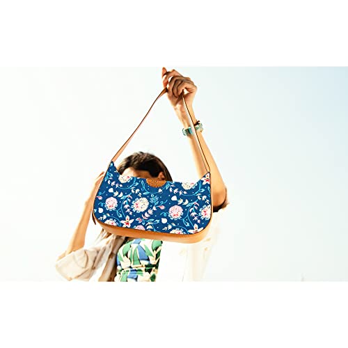 Image of TEAL BY CHUMBAK Women's Sling Bag |Shoulder Bag | Crossbody Bag | Printed canvas PU With Zipper closure and shoulder strap