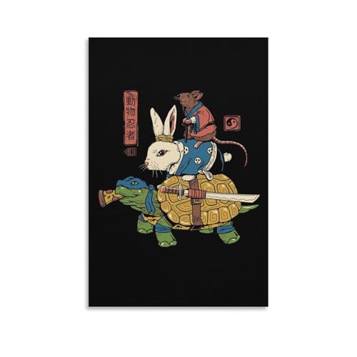 G gA[g Cg Kame Usagi And Ratto Ninja 킢 |X^[ A[gpl LoXEH[A[gǊ| 24x36inch(60x90cm)