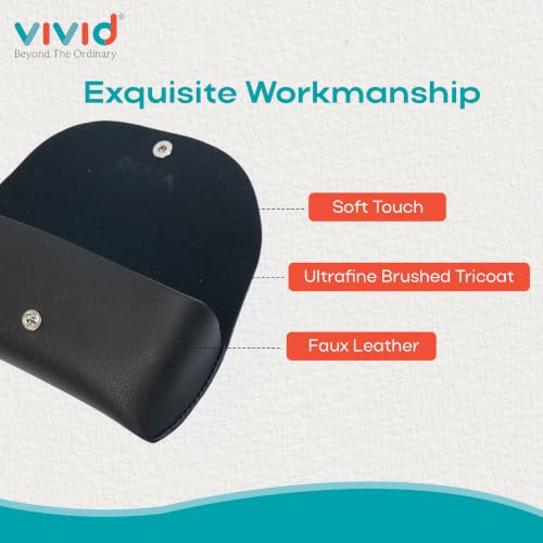 Image of VIVID Unisex Specs Snap Button Eyewear Dabbi Faux Leather Soft Case Cover