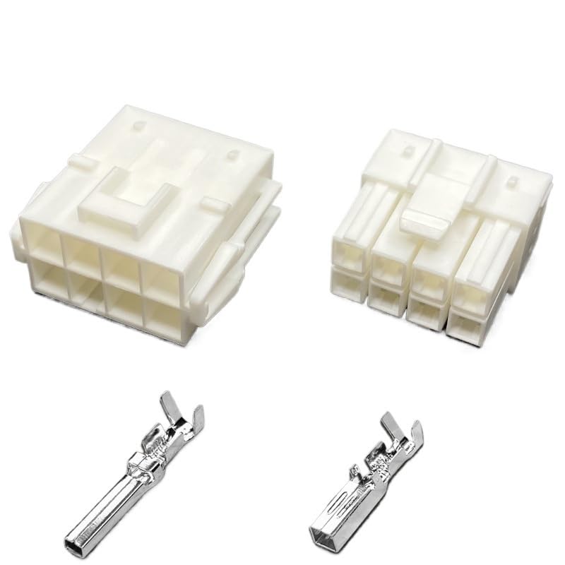 VL6.2mm spacing Connector high Current Cable Two ho/*le Plug 1/2/3/4/6/8/12 pin Wire Harness Socket Terminal Sheath(8p,5sets)