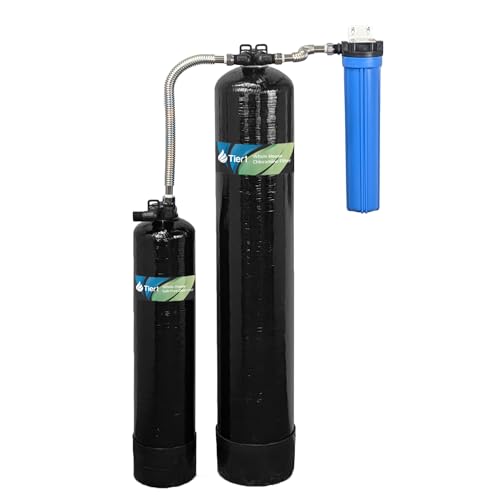 Tier1 900,000 Gallon Whole House Salt-Free Conditioner 3-in-1 Bundle with Chloramine Reduction System & Sediment Pre-Filter | Water Softener Alternative & Filtration System for 3-4 Bathrooms
