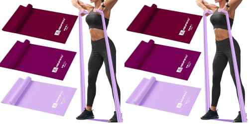Image of A AZURELIFE Resistance Bands,Professional Long Non-Latex Elastic Stretch Bands,Exercise Bands for Physical Therapy, Yoga, Pilates, Rehab, at-Home or The Gym Workouts, Strength Training