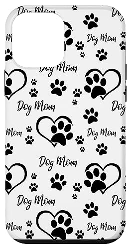 Paw Print Dog Paw Cute Dog Love Heart White Black �X�}�z�P�[�X iPhone 12 mini �p