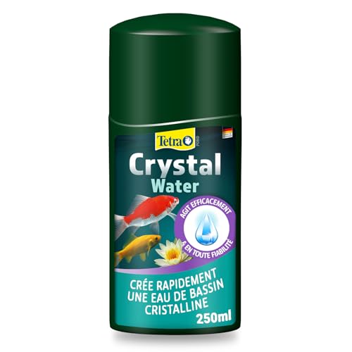 Tetra Pond CrystalWater – Clarificateur d’Eau de Bassin – Favorise une Eau Cristalline - Agglomère et facilite l’élimination des particules en suspension – 250 ml