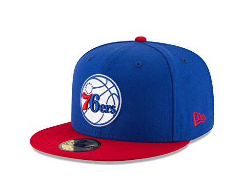 New Era NBA Philadelphia 76ers Mens 2-Tone 59FIFTY Fitted Cap 7.875 Royal