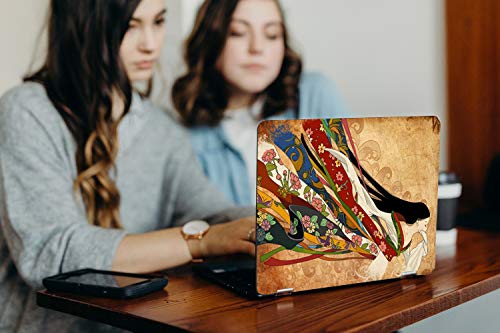 Image of Galaxsia Floral Girl D1 Vinyl Laptop Skin /Sticker /Cover /Decal Compatible for Any 14 Inches Laptop (Hp /Dell /Sony /Acer /Lenovo /Asus. Etc) Or Notebook.