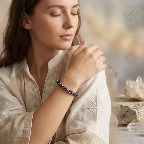 Bivei Nazar Boncuk Heilstein Schutz Kristall Armband – Ansicht 4