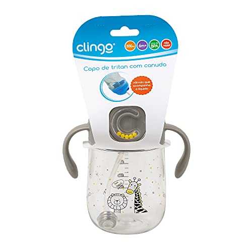 Copo De Tritan Com Canudo - Coleção Zoo, Clingo, Zoo