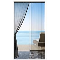 Magnetische hordeur 250 x 185 cm Krachtige magneten klikken automatisch dicht en passen bij schuifdeur, Franse deur Wit