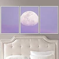 3 Piece Framed Canvas Wall Art Lunar Eclipse Canvas Prints Home Artwork Decoration for Living Room,Bedroom - 16