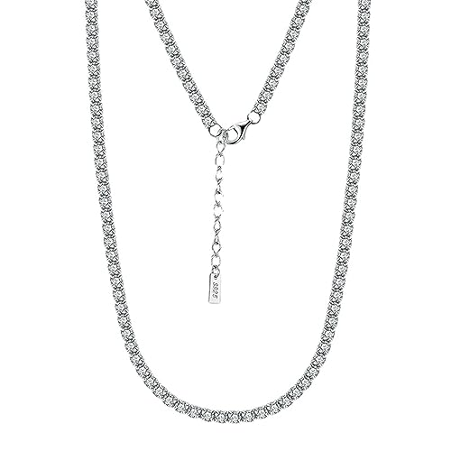 Collier tennis argent pour illuminer vos tenues quotidiennes et soirées habillées
