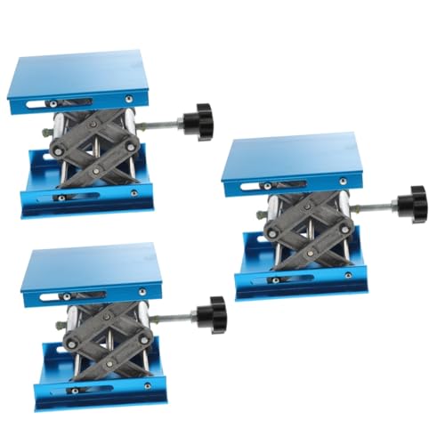Mobestech 3 Peças De Elevadores De Mão Mini Jack De Alumínio Suporte De Mesa De Elevação Plataforma