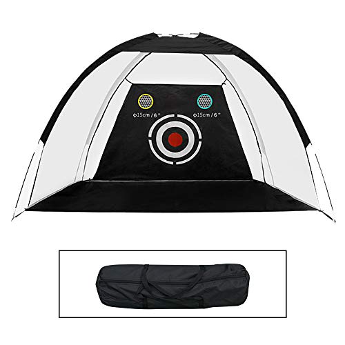 Sinolodo MLBP Two-in-One Golf Net| Golf Hitting Net|Golf Chipping Net|with Target Carry Bag|Hitting