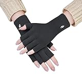 [EAXGO] 【3秒! 瞬間保温】指なし手袋 指出し手袋 防寒手袋 指無し 指空き スマホ対応 柔らかい 軽量 防風 防寒 指切り 指ぬき 綿 インナー手袋 ハンドウォーマー グローブ 秋 (ブラック (半指))