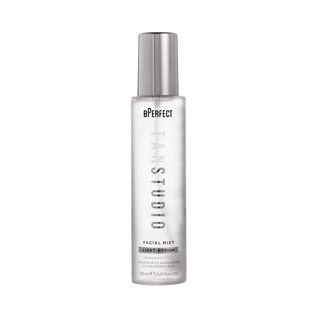 BPerfect Tan Studio, Facial Tanning Mist, Hydrating Gradual Face Tanner with Hyaluronic Acid & Niacinamide