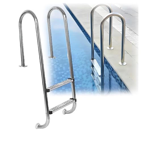 Escalera para piscina de acero inoxidable 2 peldaños miniatura 1