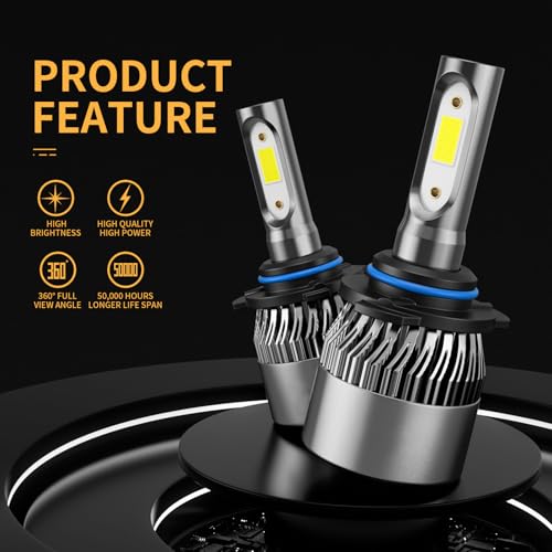 Image of ๐ซ๐ข๐ข๐จ /๐ง๐ก๐ฆ Bulb 6500K Cool White 60000LM 900% Brighter, 1:1 Beam Plug and Play IP68 Waterproof Off-Road Lights, Pack of 2