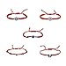 5 Stück Geflochtenes Armband Rot, Türkisches Auge Armband Rot, Böser Blick Armband, Verstellbare Größe, Handgefertigt, Halten Böse Geister Fern, für Baby, Frau, Party, Schutz und Glücksgeschenke