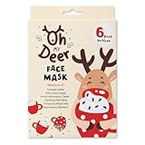 Saplaya K-Beauty Facial Skincare Natural Beauty Multi-Pack Face Sheet Masks Balanced Skin Care Made In South Korea (Oh My Deer Exfoliating Coffee Holiday Pack)
