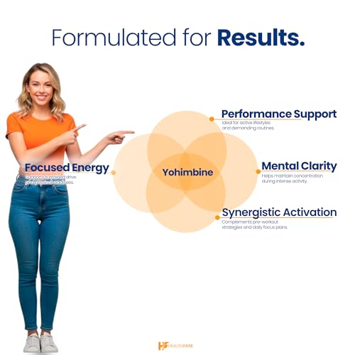 healthfare yohimbine hcl 10mg  240 vegan capsules  maximum strength formula  non-gmo amp gluten-free  made in usa
