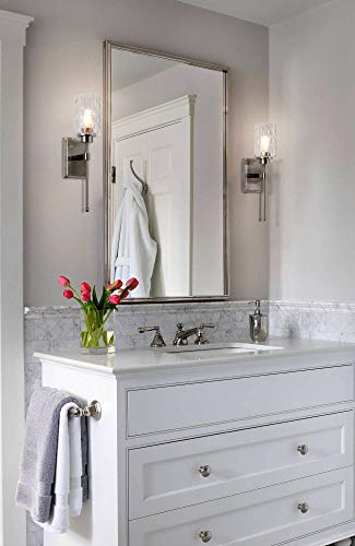 Xinbei Lighting Wall Sconce 1 Light Sconces Wall Lighting With Glass, Modern Bathroom Vanity Light Brushed Nickel Finish Xb-W1227-Bn #TOP1