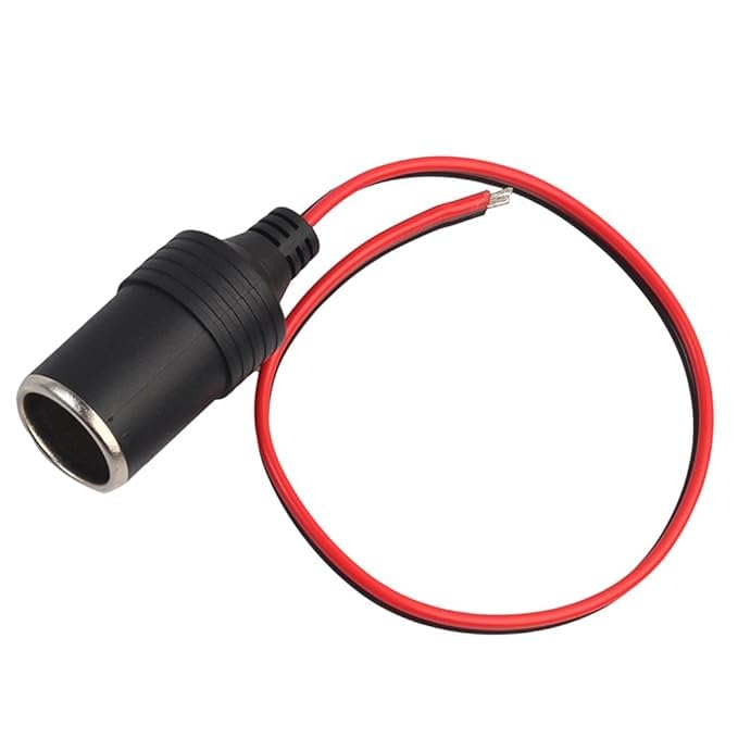 ATIMUNA Car Charger Power Cigarette Lighter Female Socket Cable Plug Adapter – 12V/24V Extension Wire with Alligator Clips – Mobile DC Power Source for Car, Truck, Boat, and Outdoor Equipment-image-15