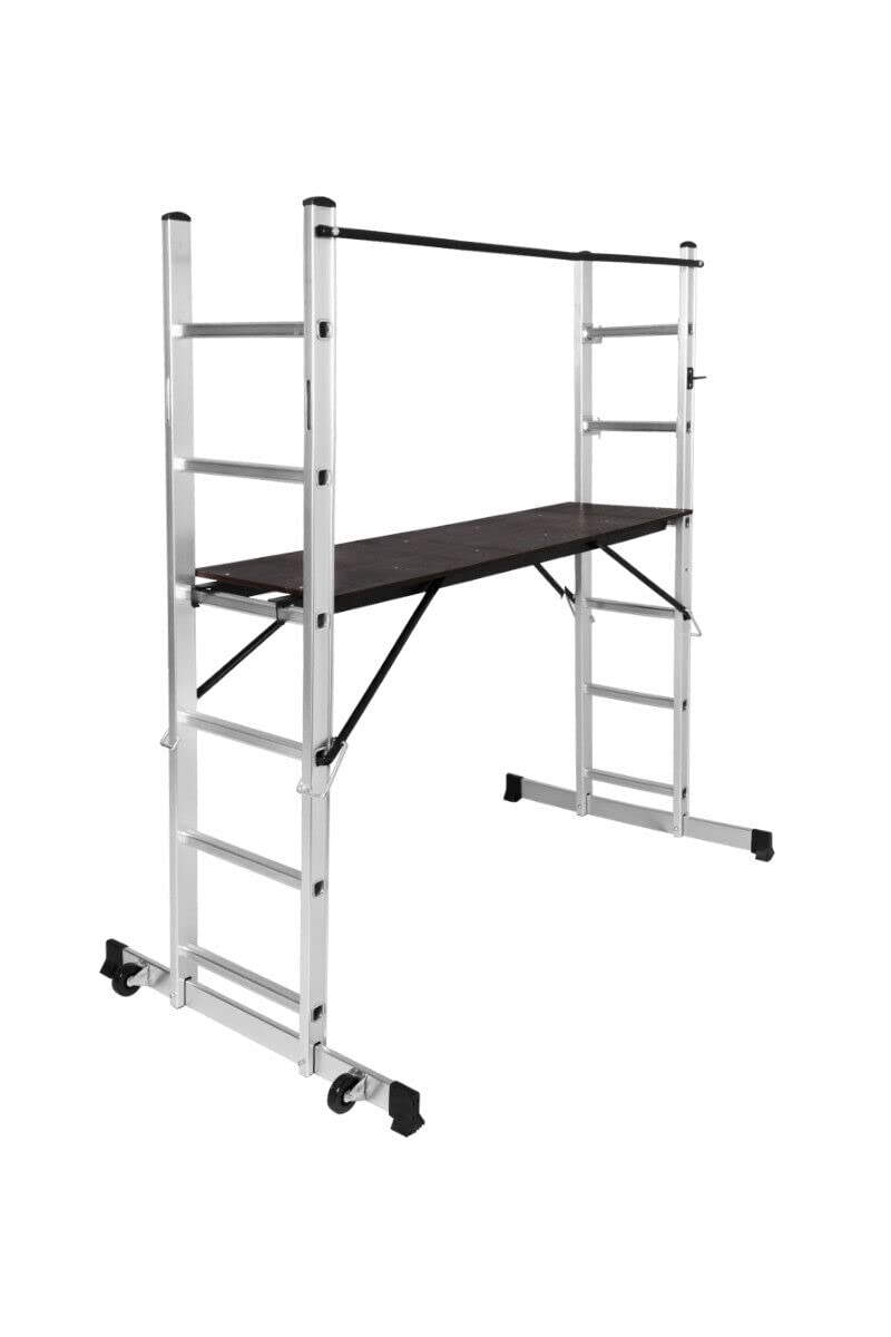 Scala da lavoro in alluminio, multifunzione, in alluminio, multiuso, da lavoro, da costruzione, da lavoro