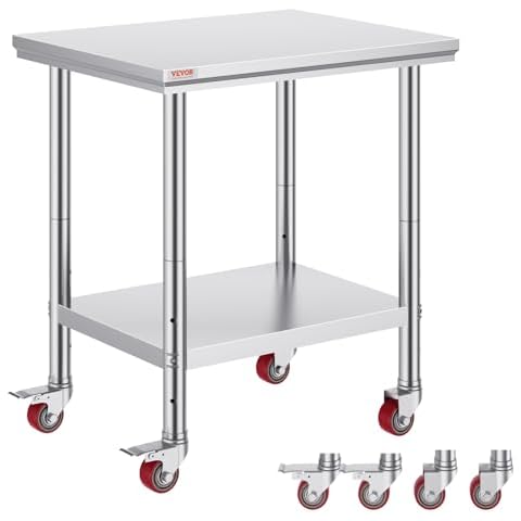 Table de Travail Mophorn Inox 76x60cm Cover