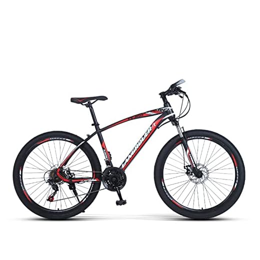 PBTRM Mtb Mountainbike, 26 Tums 21/24/27-växlad Hel Mountainbike, Stålram, Herr-/damcykel Fullfjädrad Landsvägscykel,D,24 Speed