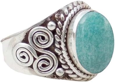 925 Sterling Silver Copper Turquoise Ring, Statement Ring For Women Handmade Rings Gemstone Christmas Promise Ring, Oval Shape Designer Wedding Gift Ring By Samadorne