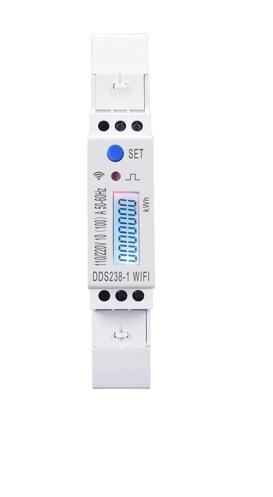 Compteur d'énergie biphasé à 3 fils 110 V + 110 V 100 A, rail DIN 18 mm, moniteur de consommation d'énergie, compteur kWh, wattmètre