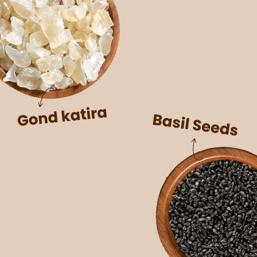 Image of Livyor Gond Katira and Basil Seeds Combo Pack 200g x 2 | Sabja Assorted Seeds & Nuts (2 x 200 g)