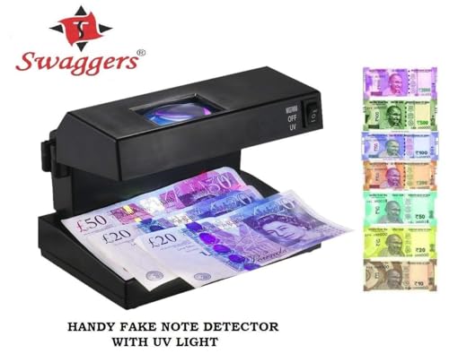 Image of swaggers Mini UV Fake Note Detector /Duplicate Money Detector Machine with Blue and White Light- Compact