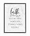 Produktbild The Stupell Home Decor Collection Faith Does Not Make Things Easy Subtile Birke Typografie Gerahmte Giclée-Kunst, strukturiert, Holzwerkstoff, Mehrfarbig, 16x20