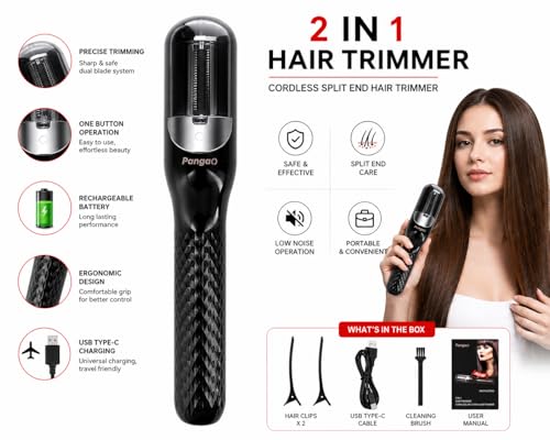 Image of 2026 Automatic Hair Split End Remover Machine Rechargeable 2-in-1 Splitend Pro Hair Cutter for FrizzyDry, Damaged,Broken,Curly Types,Ideal For Women Seeking Healthyhair Women Beauty Styling Tool New. (ST-2)