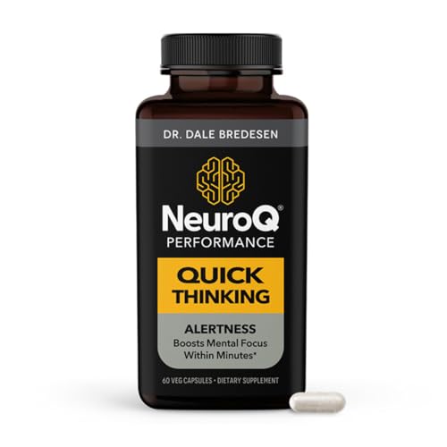 LifeSeasons NeuroQ – Quick Thinking Supplement Pills – Boosts Alertness + Supports Mental Focus – L-Theanine Caffeine L-Tyrosine & Beta-Alanine (60 Capsules)