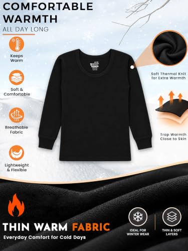 Image of BODYCARE Unisex Polycotton Slim Fit Thermal Tops Round Neck Full Sleeves Pack Of 1