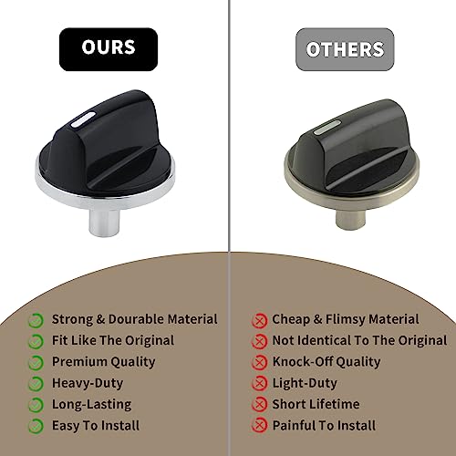 00650847 Gas Stove Cooktop Knob,Burner Knobs Control Dial Replacement Part Compatible With Bosch Range Stove Replaces For 650847 1999734 Ah3480601 Ap4513132 Ea3480601 Ps8731208 Black #TOP2