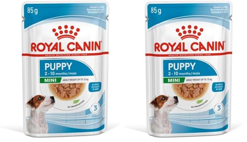 Image of Royal Canin Mini Puppy Wet Gravy Pouch Dog Food, Chicken Flavor, 10.19(Packof12) (Pack of 2)