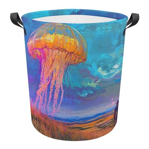 Cesta ropa sucia para solucionar el desorden cubo impermeable de medusas 2