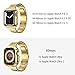Compatible with Apple Watch Ultra 3/2/1 Band and Case, Stainless Steel Metal Chain with TPU Cover, Smart-Watch Link Bracelet Strap for men, Wrist-Band for i-Watch Ultra, 49mm, Gold