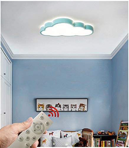 Preisvergleich Produktbild LED Wolken Deckenleuchte, 360° Einstrahlung Deckenlampe Schlafzimmer Kinderzimmer Klassenzimmer (Blauer Rand(50 * 28cm)48W, stufenloses Dimmen)