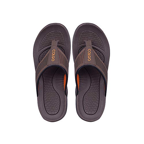 Image of Mens Flip Flops Comfort Sport Thong Sandals for Indoor Outdoor Casual Beach Flip Flops for Men with Arch Support