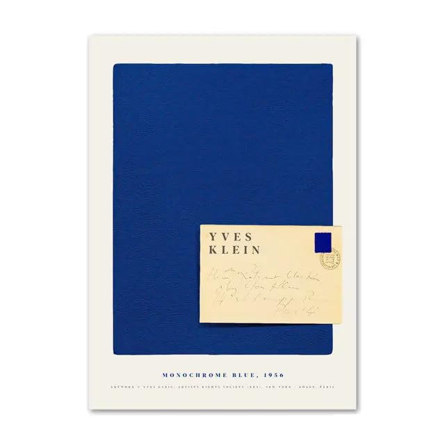Peinture Toile Yves Klein Abstrait Chic pour Décoration Premium